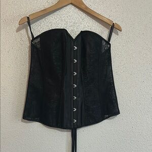 Black Lace Corset Top